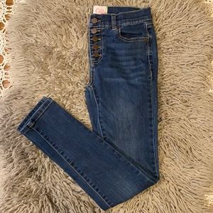 GBgirls exposed button skinny Jeans Size 10